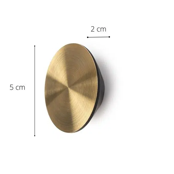 Rond wandhaakje 5x2cm - goud - Namuos 1 Rond wandhaakje 5x2cm - goud - Namuos