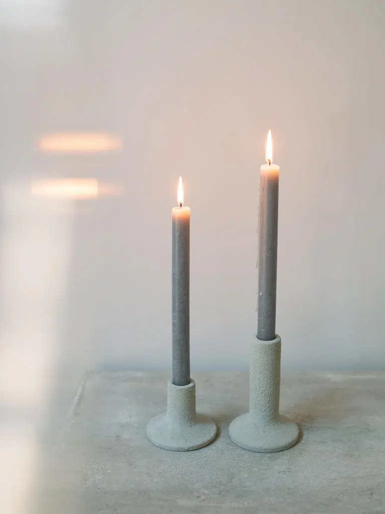Kandelaar Celeste grijs groot- Leeff 3 Kandelaar Celeste grijs groot- Leeff