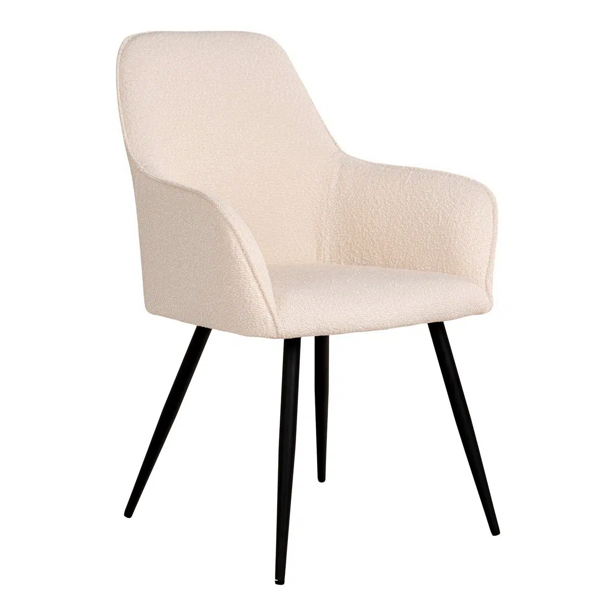 Harbo Eetkamerstoel - bouclé wit - set van 2 - House Nordic 1 Harbo Eetkamerstoel - bouclé wit - set van 2 - House Nordic