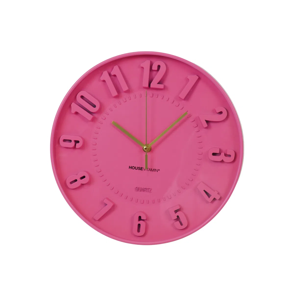 Wandklok - neon roze - 30x30x4cm 1 Wandklok - neon roze - 30x30x4cm