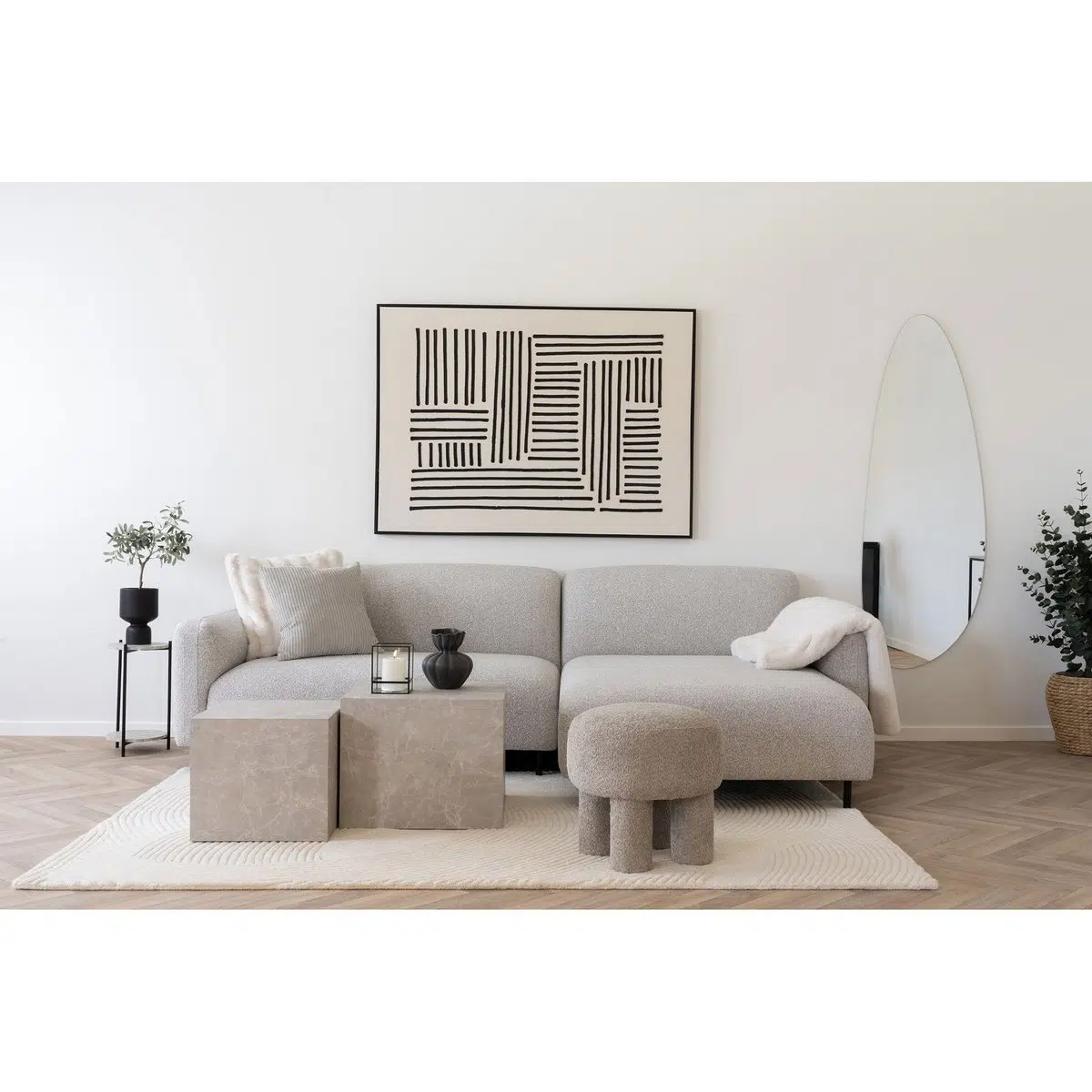 Galena Plaid - kunstbont - wit - 130x180cm 4 Galena Plaid - kunstbont - wit - 130x180cm