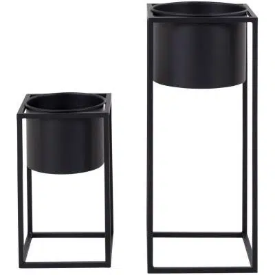 Marla Bloempotten - Zwart - Set van 2 - House Nordic