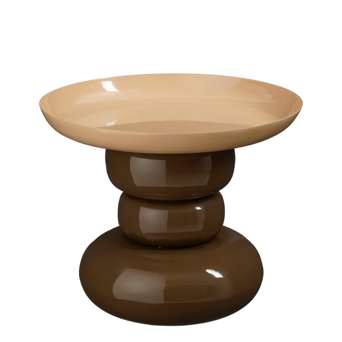 Mica Decorations - Bijzettafel Zita - Bruin - D41cm 1 Mica Decorations - Bijzettafel Zita - Bruin - D41cm