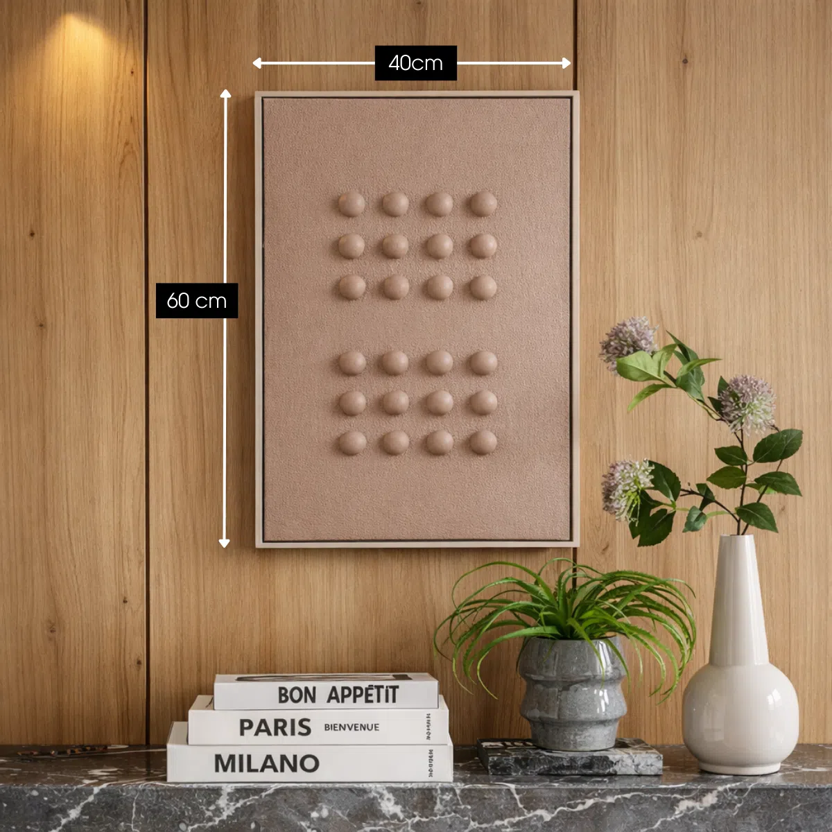 Wanddecoratie Donkerbruin - 60x40 - Mica Decorations 4 Wanddecoratie Donkerbruin - 60x40 - Mica Decorations