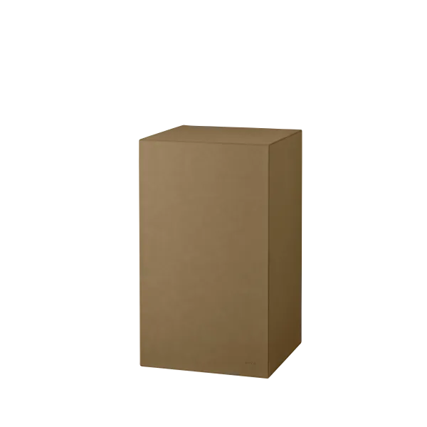 Blomus - Sokkel Sahlia - Indian Tan kunstleder - 60cm Hoog 1 Blomus - Sokkel Sahlia - Indian Tan kunstleder - 60cm Hoog