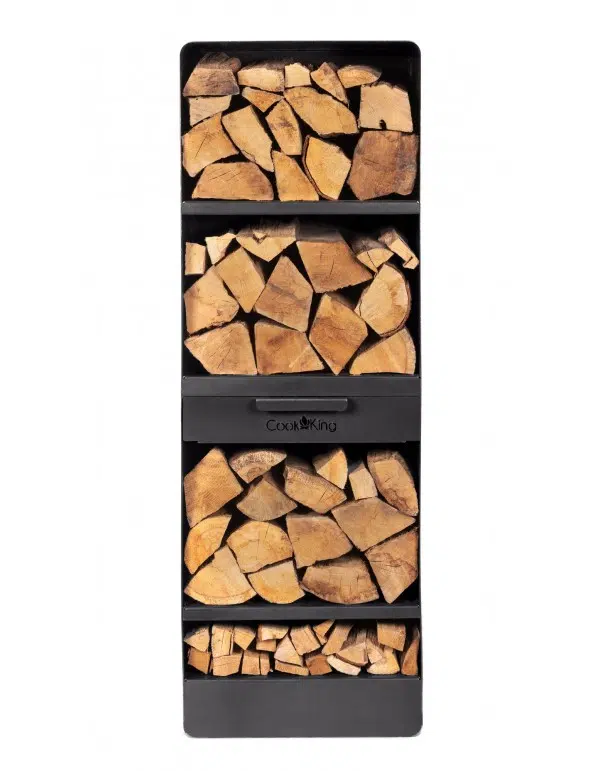 Brandhoutrek – "VENTO" - 120x40x30cm – Cookking 1 Brandhoutrek – "VENTO" - 120x40x30cm – Cookking