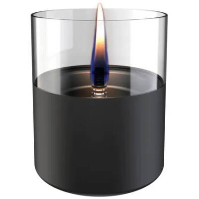 Tenderflame - Lilly 10 kaars uit glas zwart - Tafelhaard