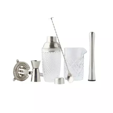6-delige Cocktailset van Glas & RVS - Point-Virgule 1 6-delige Cocktailset van Glas & RVS