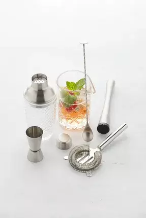6-delige Cocktailset van Glas & RVS - Point-Virgule 2 6-delige Cocktailset van Glas & RVS