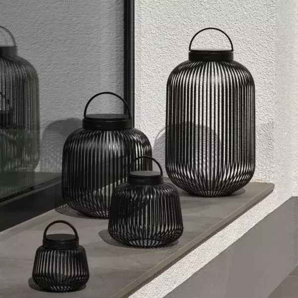 Blomus - Lito - Zwart - Herlaadbare LED lamp - Maat: L 9 Blomus - Lito - Zwart - Herlaadbare LED lamp - Maat: L
