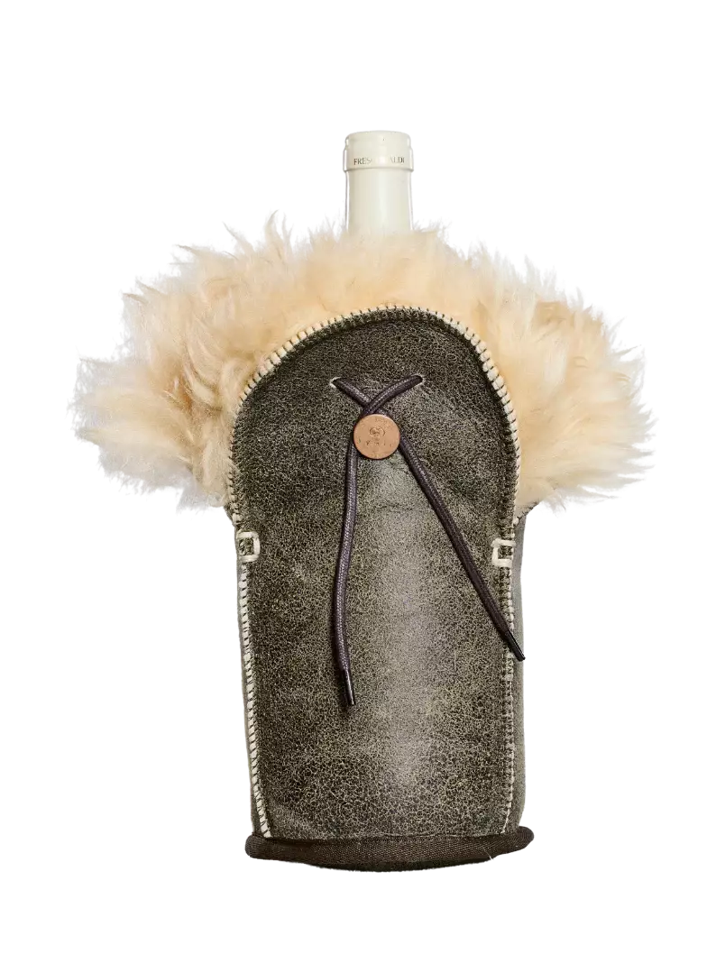 Kywie Champagnekoeler - Vintage brown fluffy 1 Kywie Champagnekoeler - Vintage brown fluffy