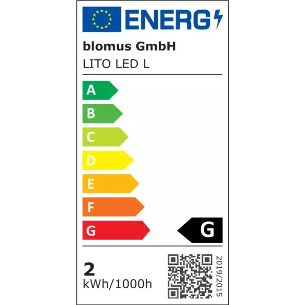 Blomus - Lito - Zwart - Herlaadbare LED lamp - Maat: L 10 Blomus - Lito - Zwart - Herlaadbare LED lamp - Maat: L