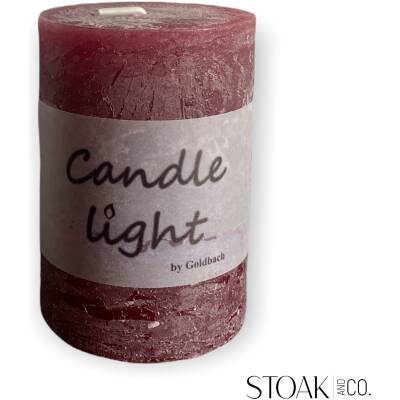 Rustiek rode kaars H: 10cm