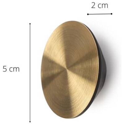 Rond wandhaakje 5x2cm - goud - Namuos