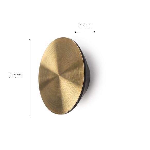 Rond wandhaakje 5x2cm - goud - Namuos 1 Rond wandhaakje 5x2cm - goud - Namuos