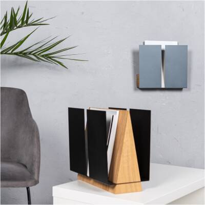 Muur tijdschriftenhouder Wings - Grijs