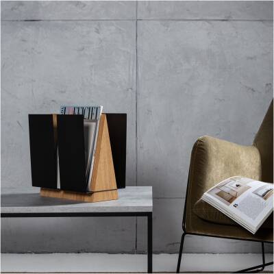 Tijdschriftenbak Wings - Zwart