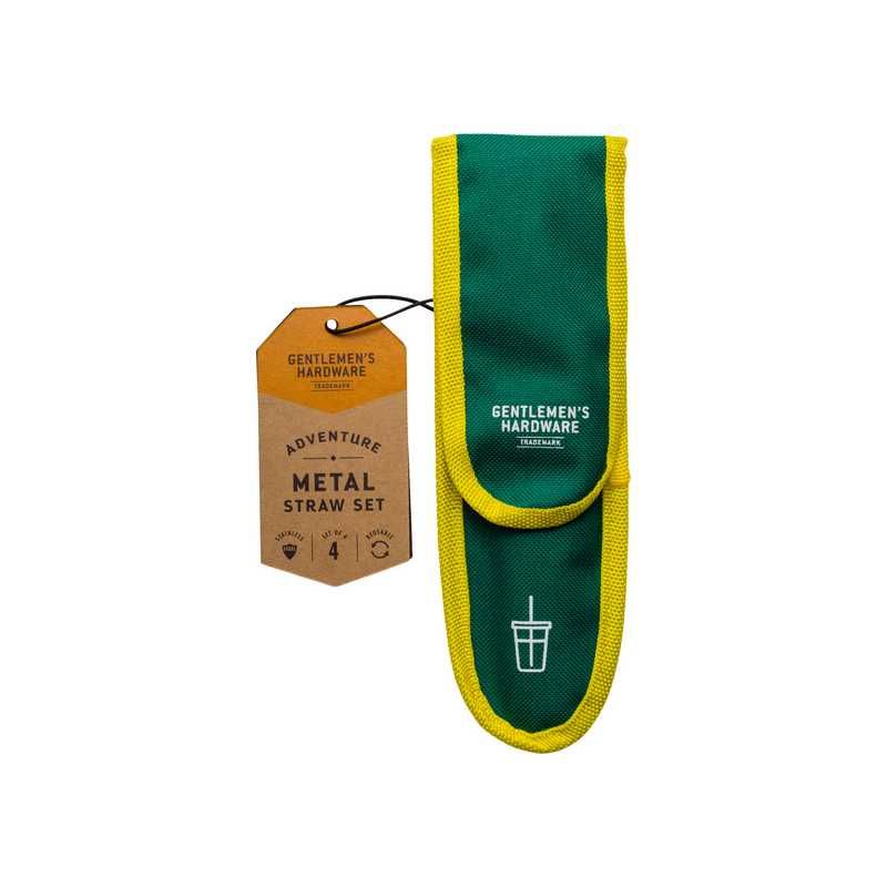 Metalen rietjesset voor op reis - Gentlemen's hardware 2 Metalen rietjesset voor op reis - Gentlemen's hardware