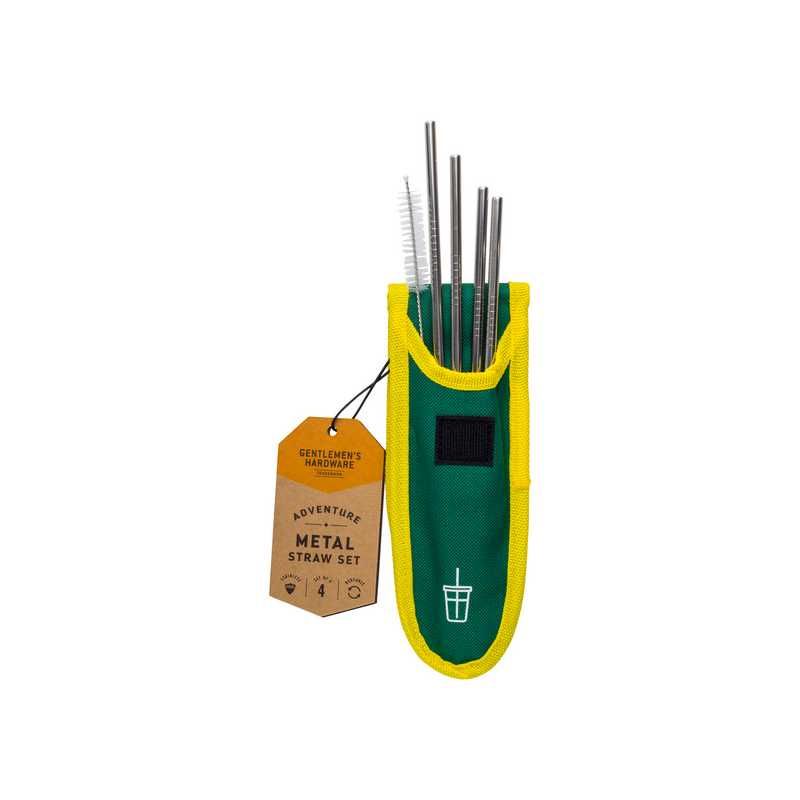 Metalen rietjesset voor op reis - Gentlemen's hardware 1 Metalen rietjesset voor op reis - Gentlemen's hardware
