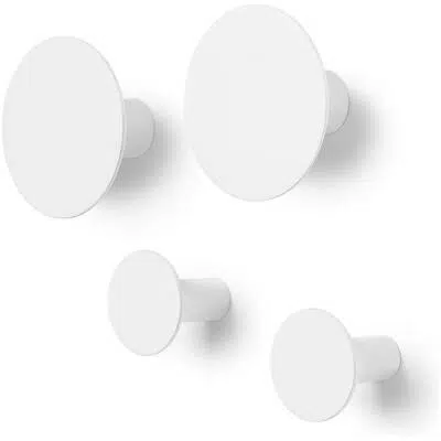 Blomus Ponto Wandhaken Lily White - set van 4