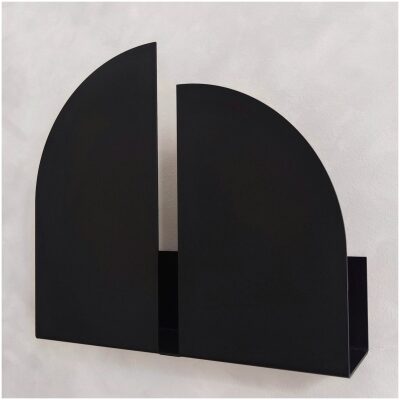 Zwart metalen wandplank/tijdschriftenhouder Bauhaus