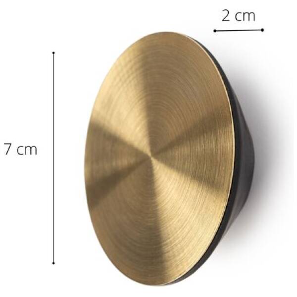 Rond wandhaakje 7x2cm - goud - Namuos