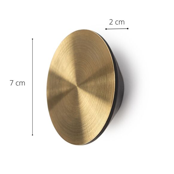 Rond wandhaakje 7x2cm - goud - Namuos 1 Rond wandhaakje 7x2cm - goud - Namuos