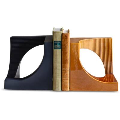 Karamelkleurig keramische boekensteun Gio