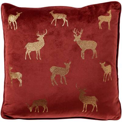 Dutch Decor DEER - kussen velvet Rood 45x45 cm