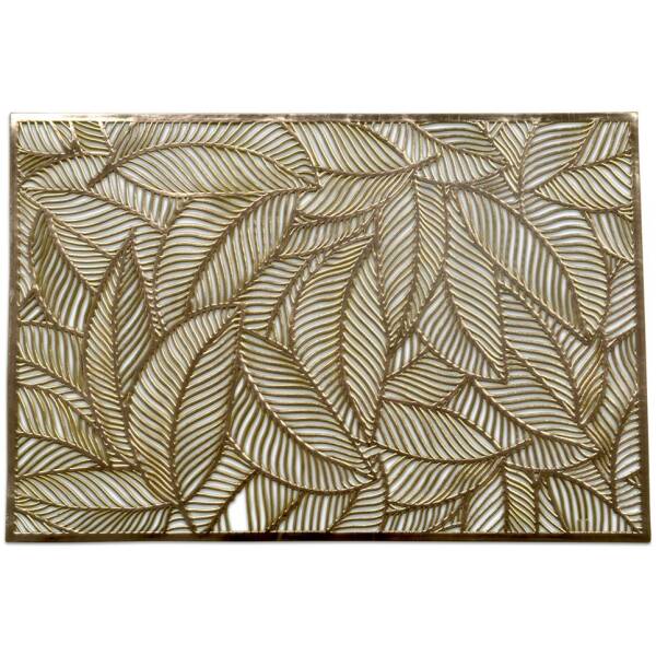 Keuken 15 Opjet placemat bladeren goud (4 stuks)