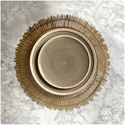 Opjet placemat Rond Goud (4 stuks)