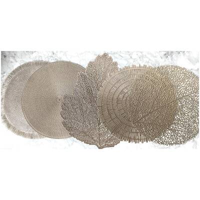 Opjet placemat Rond Goud (4 stuks)