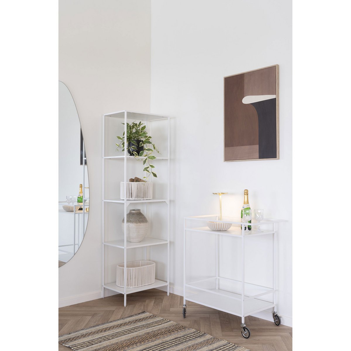 Vita Bartrolley - wit, staal 2 Vita Bartrolley - wit, staal