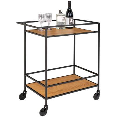 Vita Bartrolley - eikenlook, zwart