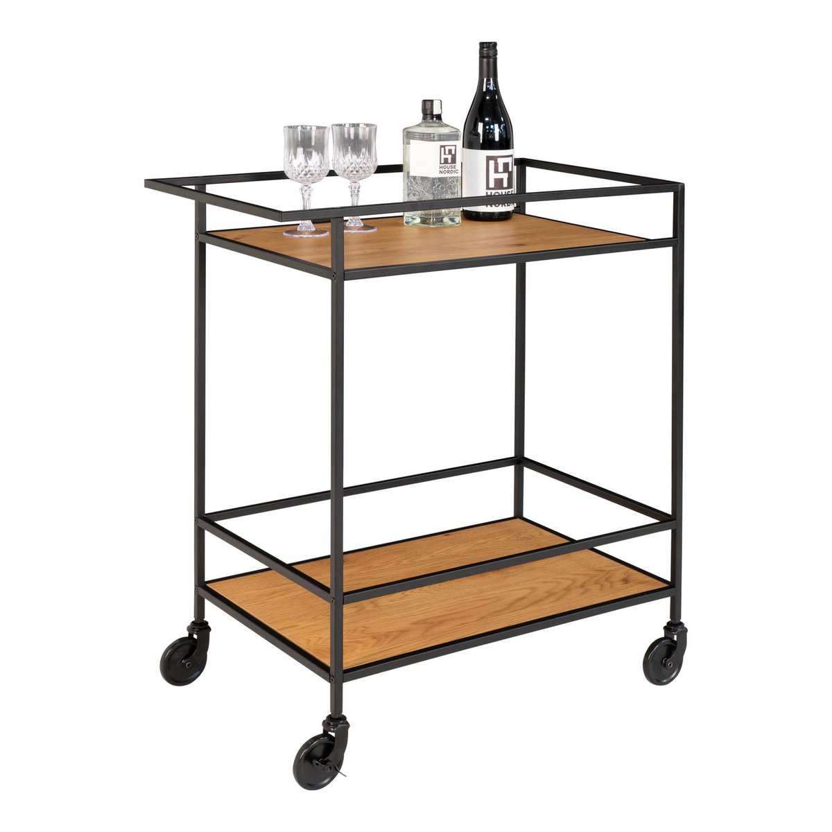 Vita Bartrolley - eikenlook, zwart 1 Vita Bartrolley - eikenlook, zwart