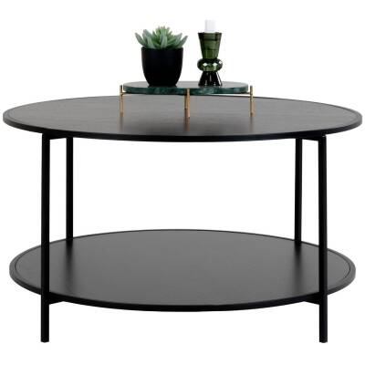 Vita Salontafel - Zwart - ø80x45 cm