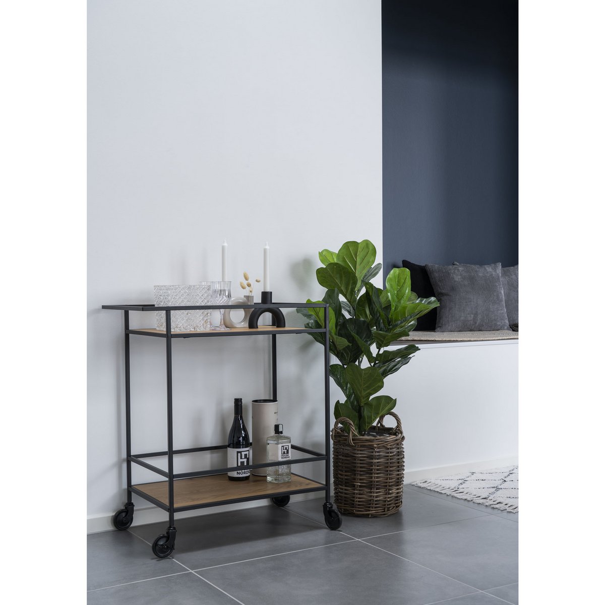 Vita Bartrolley - eikenlook, zwart 2 Vita Bartrolley - eikenlook, zwart