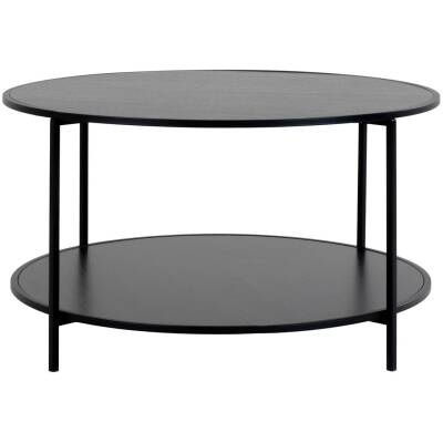 Vita Salontafel - Zwart - ø80x45 cm