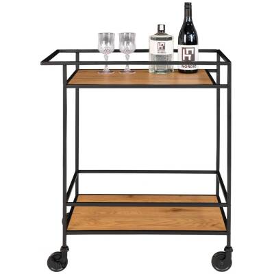 Vita Bartrolley - eikenlook, zwart