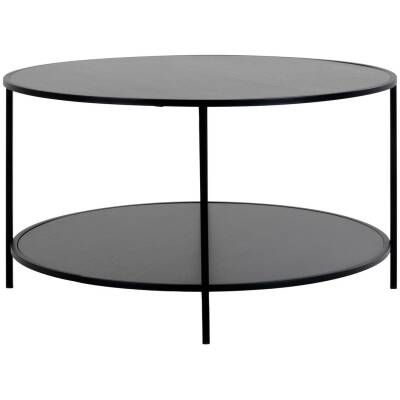 Vita Salontafel - Zwart - ø80x45 cm