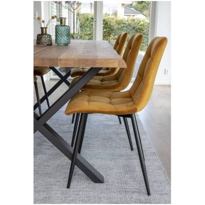 Middelfart Eetkamerstoel - mosterdgeel - set van 2 - House Nordic