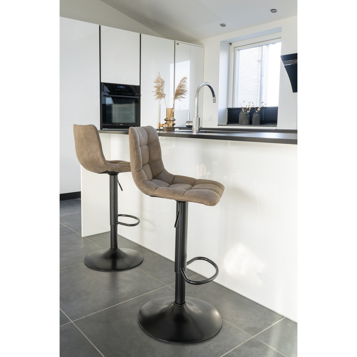 Middelfart Barstoel - Beige- set van 2 - House Nordic 2 Middelfart Barstoel - Beige- set van 2 - House Nordic