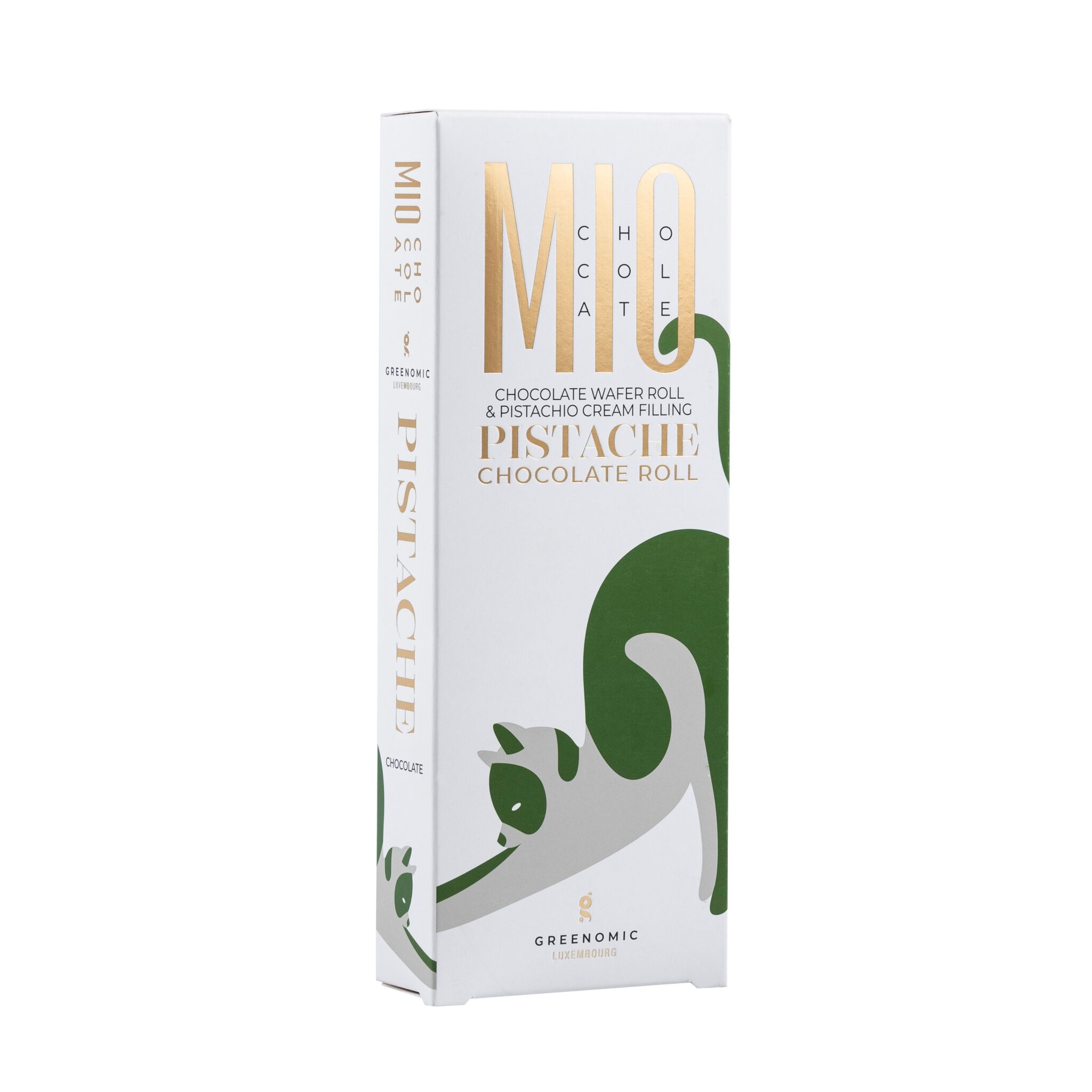 Greenomic Mio Chocolate Pistacchio Wafer Roll - 120gr 1 Greenomic Mio Chocolate Pistacchio Wafer Roll - 120gr