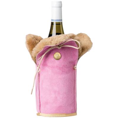 Kywie Champagnekoeler - Bright pink suede