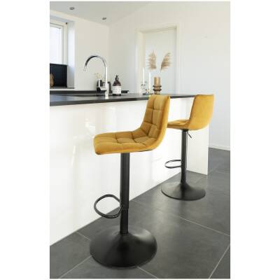 Middelfart Barstoel - mosterdgeel - set van 2 - House Nordic