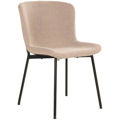 Maceda Eetkamerstoel - beige bouclƩ - Set van 2