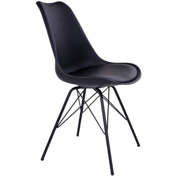 Oslo Eetkamerstoel - zwart - Set van 2