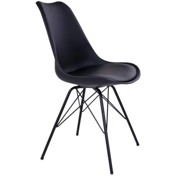 Oslo Eetkamerstoel - zwart - Set van 2