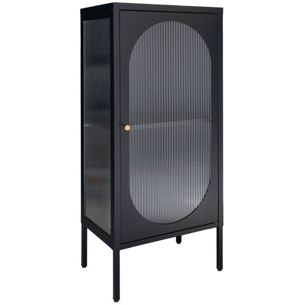 Adelaide Vitrinekast - Zwart - 50x35x110 cm