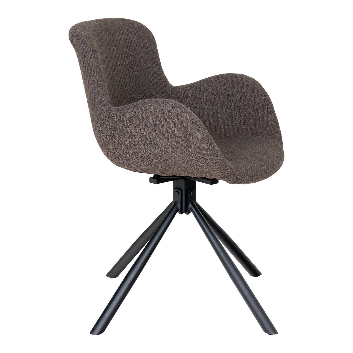Amorim Eetkamerstoel - Grijs Bouclé - Draaivoet - Set van 2 3 Amorim Eetkamerstoel - Grijs Bouclé - Draaivoet - Set van 2